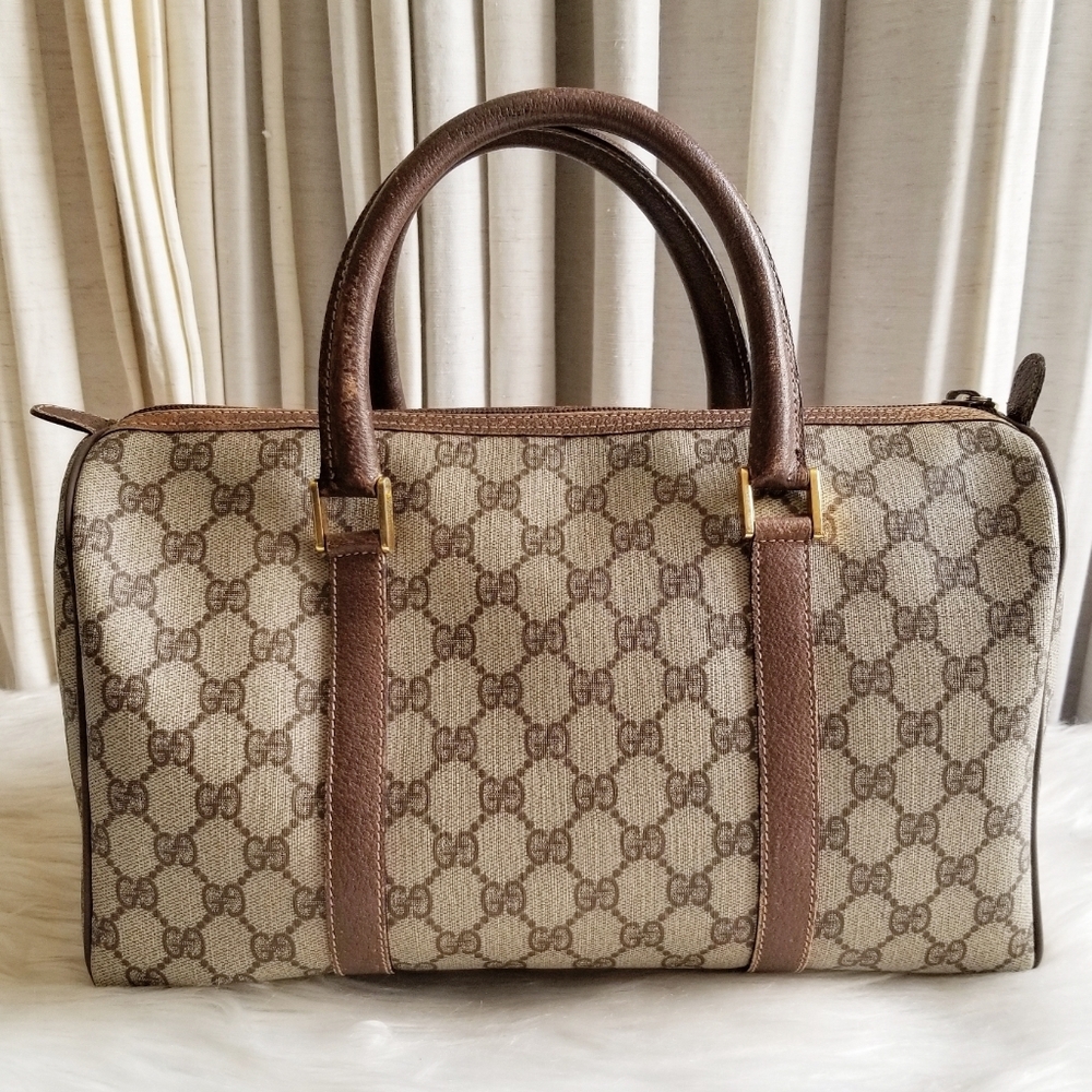 Gucci Vintage Supreme Coated Canvas Boston Bag - Picture 3 of 14